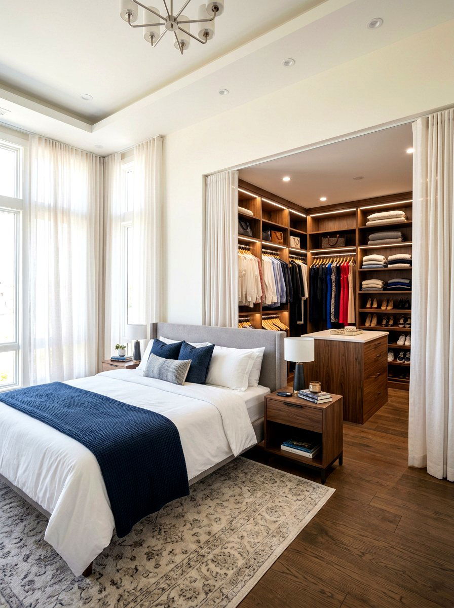 Master Bedroom With Walk In Closet - 30 small master bedroom layout ideas