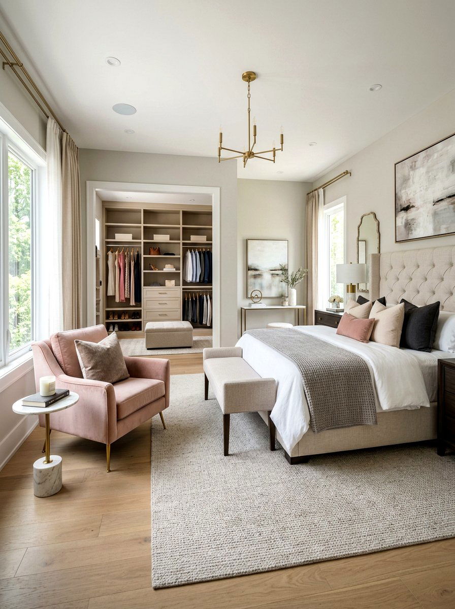 Master Suite Bedroom - 30 blush and beige bedroom ideas