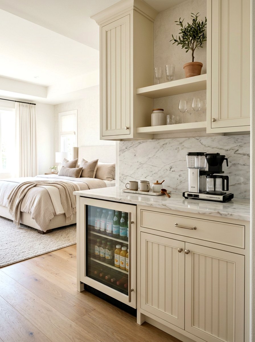 Master Suite Morning Bar Cooler - 30 beverage cooler cabinet ideas
