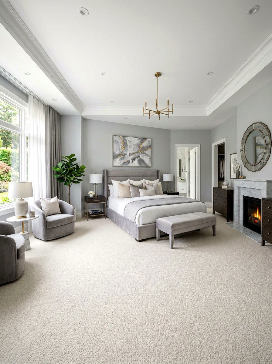 Master Suite With Wool Carpeting - 30 clean air room ideas