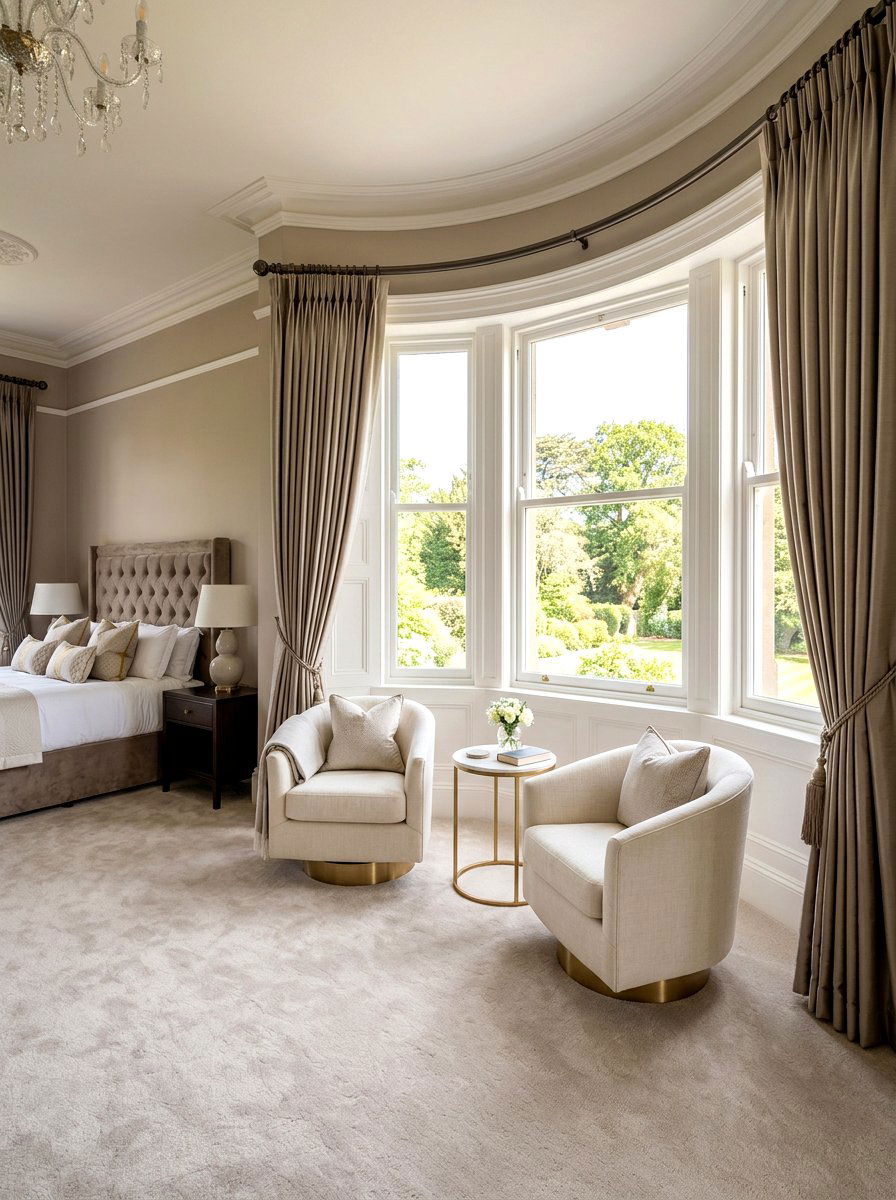 Master bedroom bay window - 30 bay window ideas