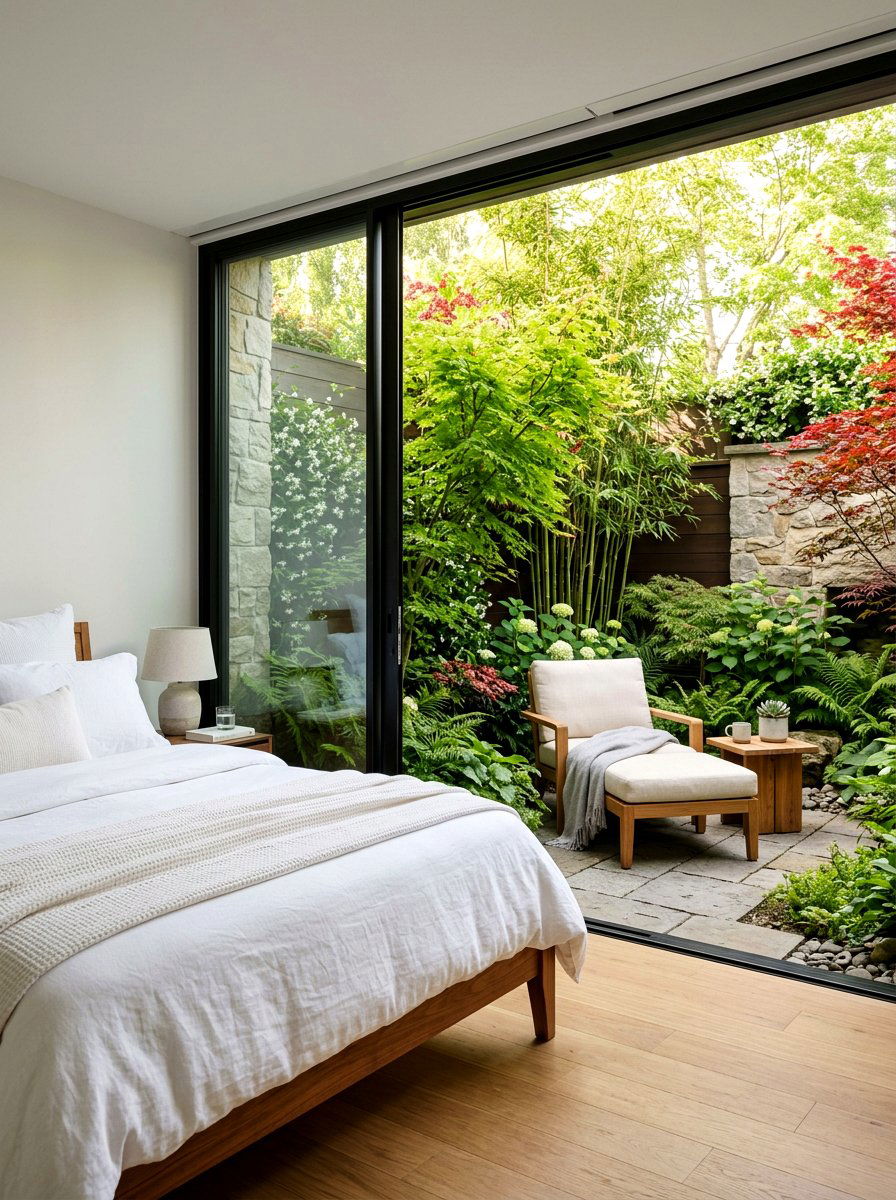 Master bedroom courtyard - 30 indoor courtyard home ideas