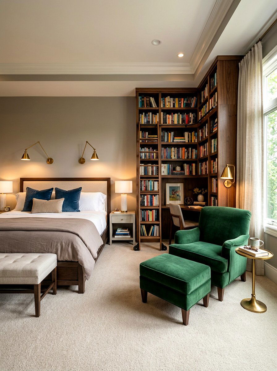 Master bedroom library - 30 home library ideas