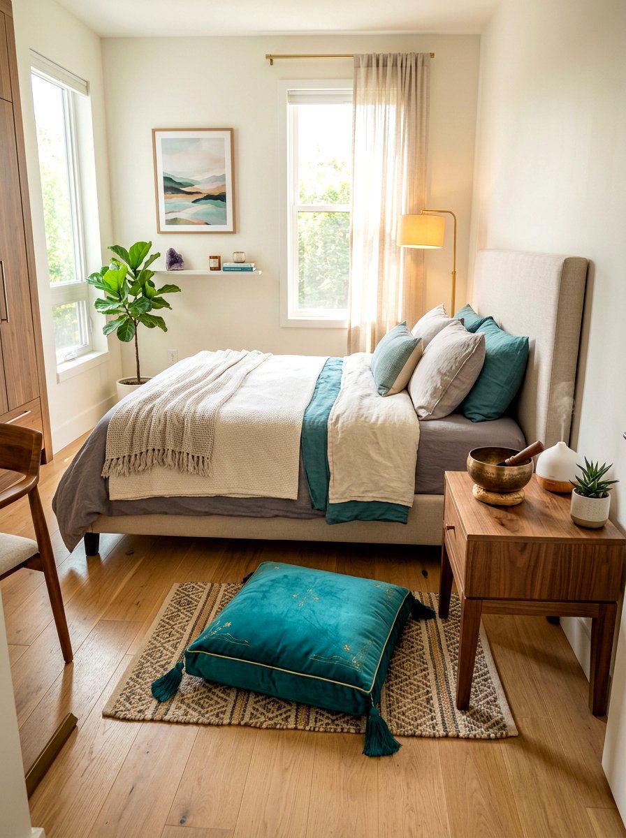 Master bedroom meditation corner - 30 sunrise meditation space ideas