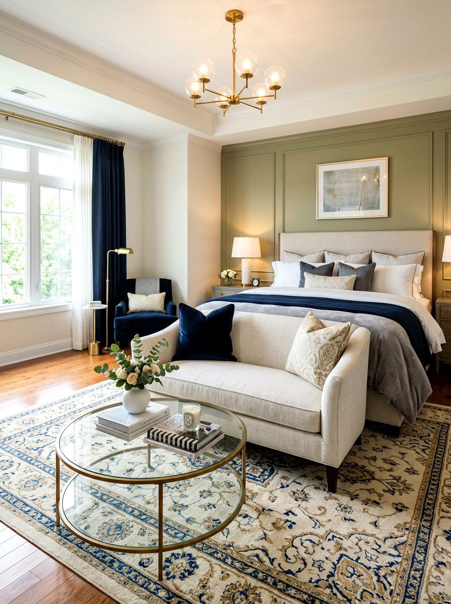 Master bedroom sitting area - 30 room zoning furniture layout ideas