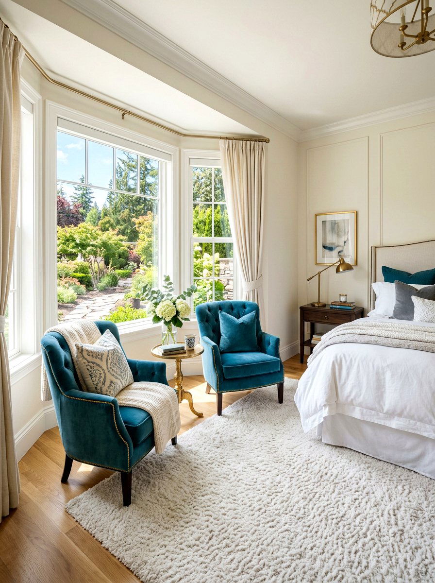 Master bedroom sitting area - 30 furniture arrangement ideas
