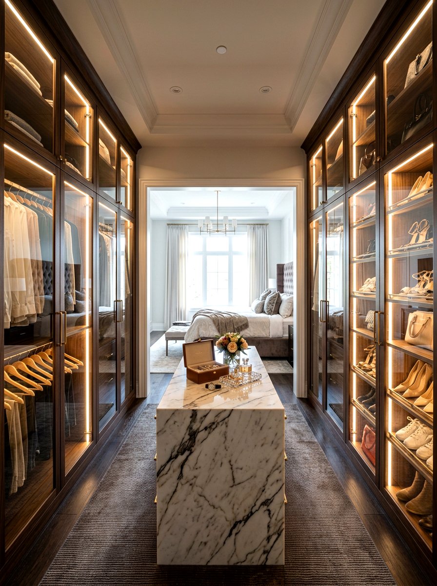 Master bedroom walk in closet - 30 luxury Pinterest bedroom ideas