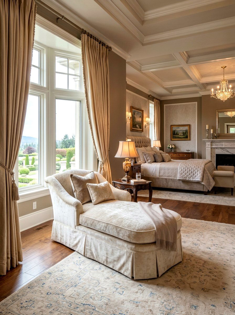 Master suite chaise longue - 30 box pleat furniture ideas