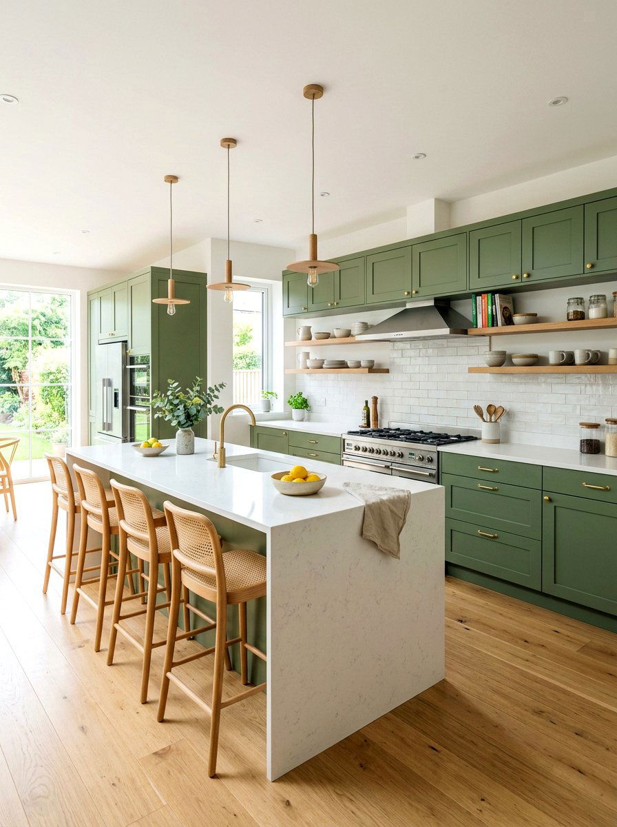 Matcha Green Cabinets - 30 matcha kitchen ideas