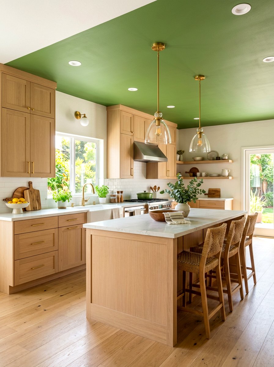 Matcha Green Ceiling - 30 matcha kitchen ideas