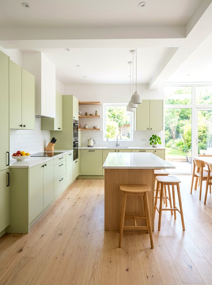 Matcha Green Scandi Kitchen - 30 matcha kitchen ideas