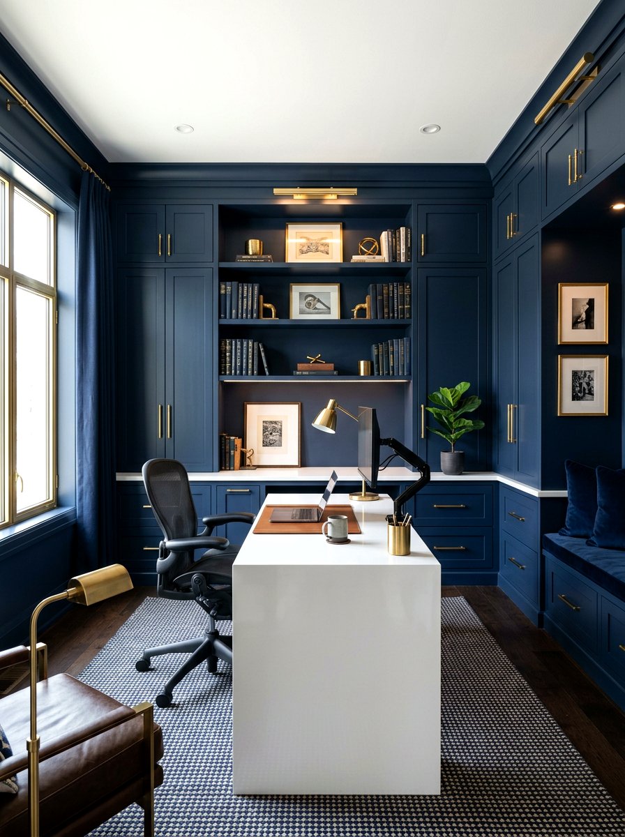 Matching Cabinets Walls - 30 dark moody wall ideas