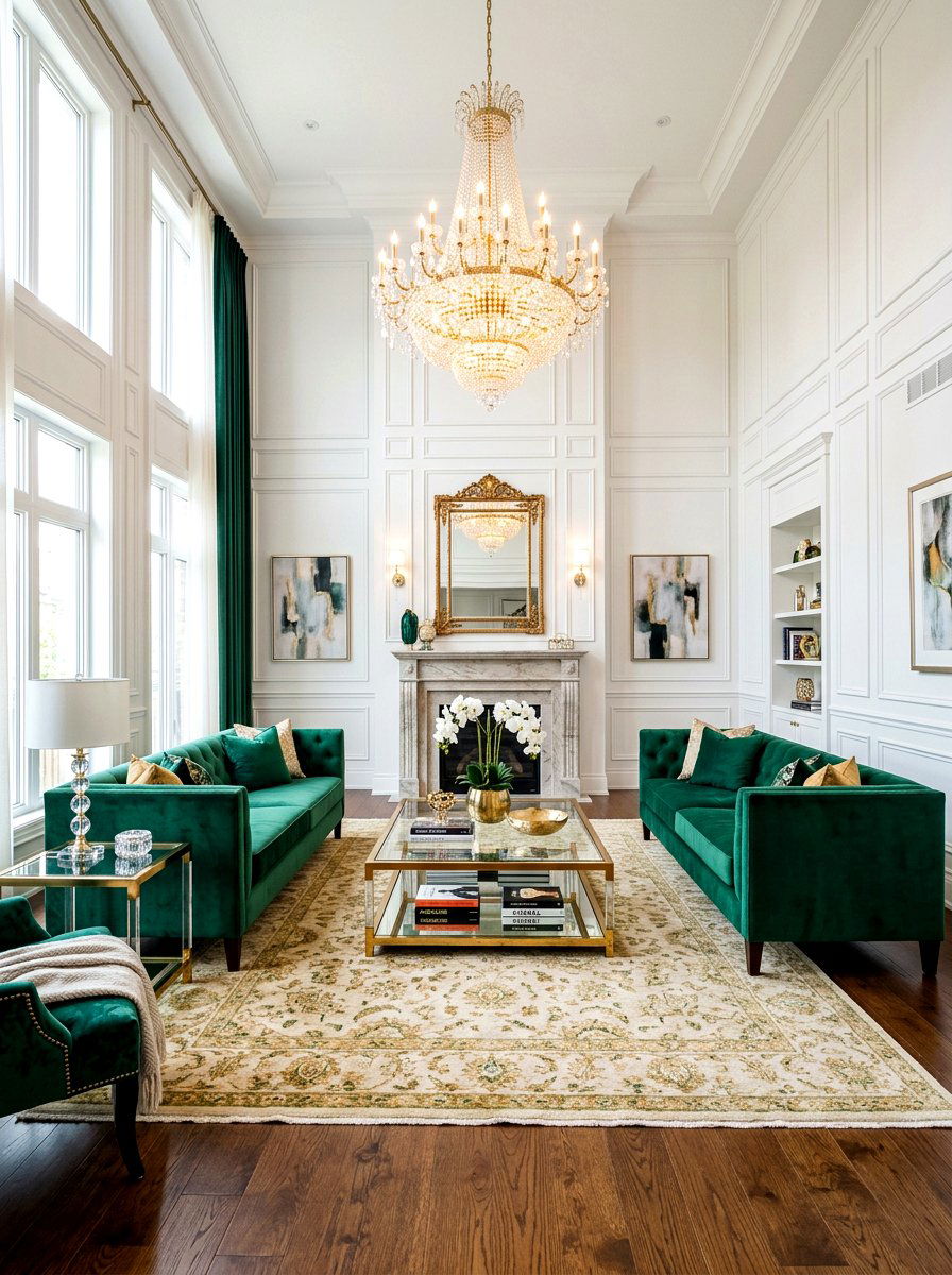 Matching Velvet Sofas - 30 living room sofa pair ideas