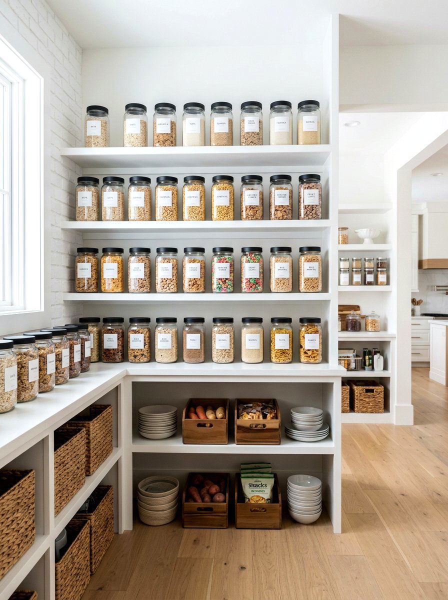 Matching lid cereal containers pantry - 30 cereal station pantry ideas