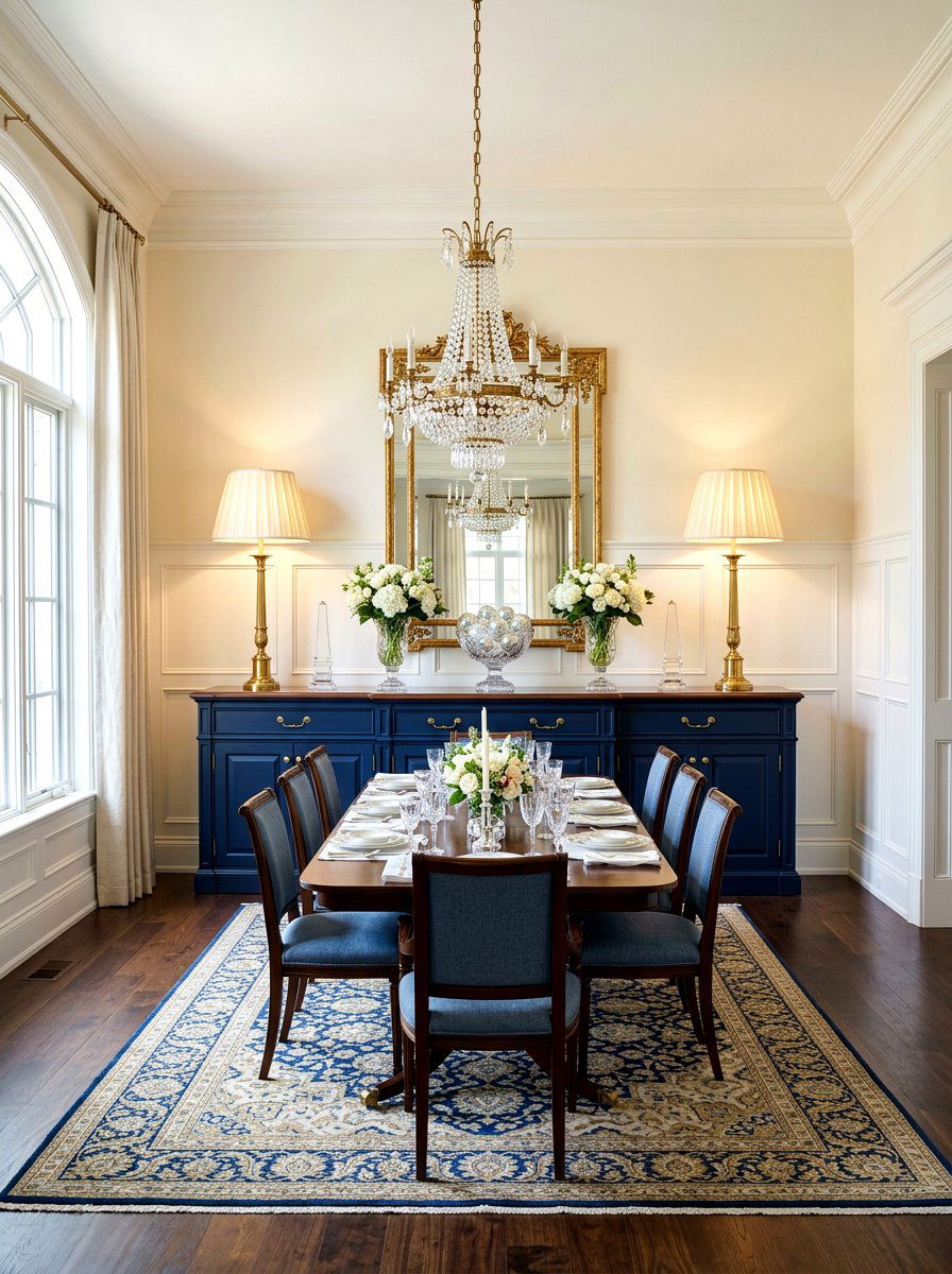 Matching table lamps on dining room buffet - 30 dining room sideboard styling ideas