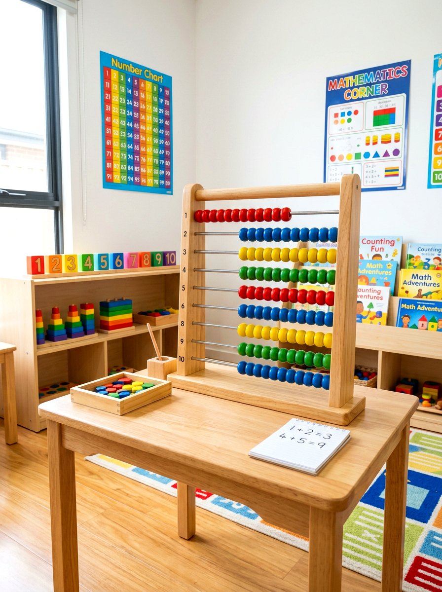 Math counting bead frame - 30 Montessori playroom aesthetic ideas