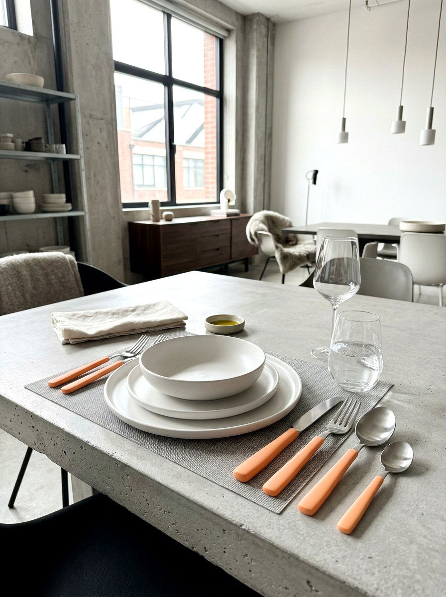Matte Apricot Cutlery Handles - 30 apricot table decor ideas
