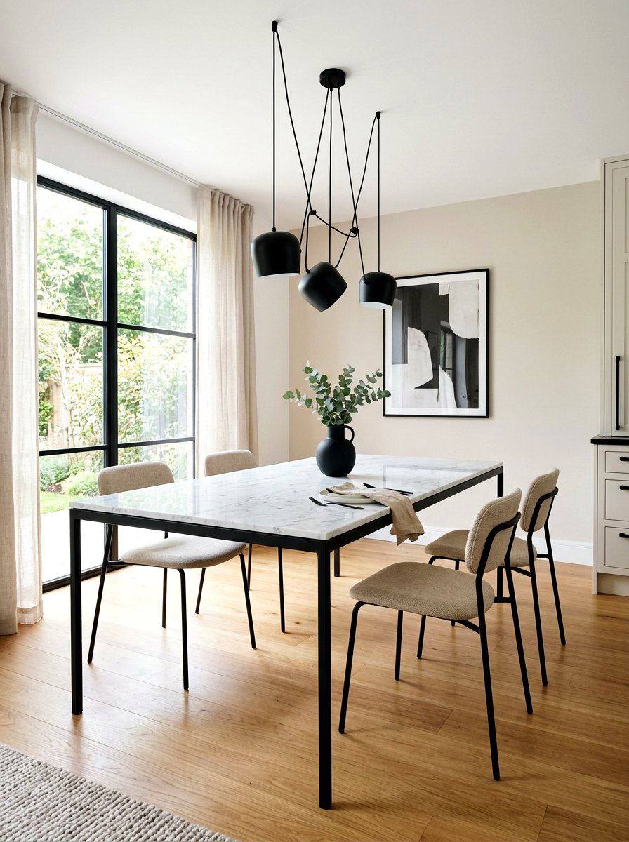 Matte Black Accents - 30 quiet luxury dining room ideas