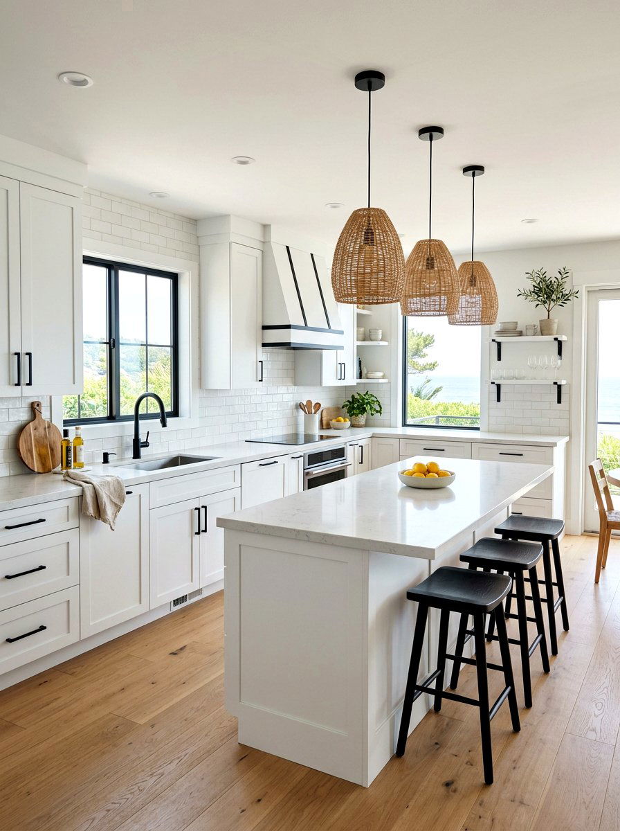 Matte Black Accents - 30 Hamptons kitchen ideas