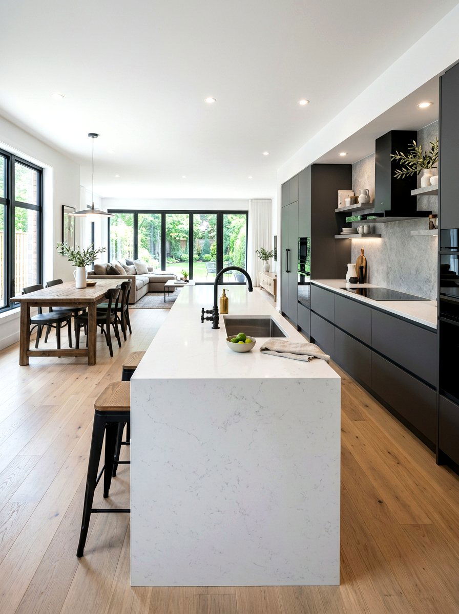 Matte Black Bridge Faucet Modern Kitchen - 30 bridge faucet kitchen ideas