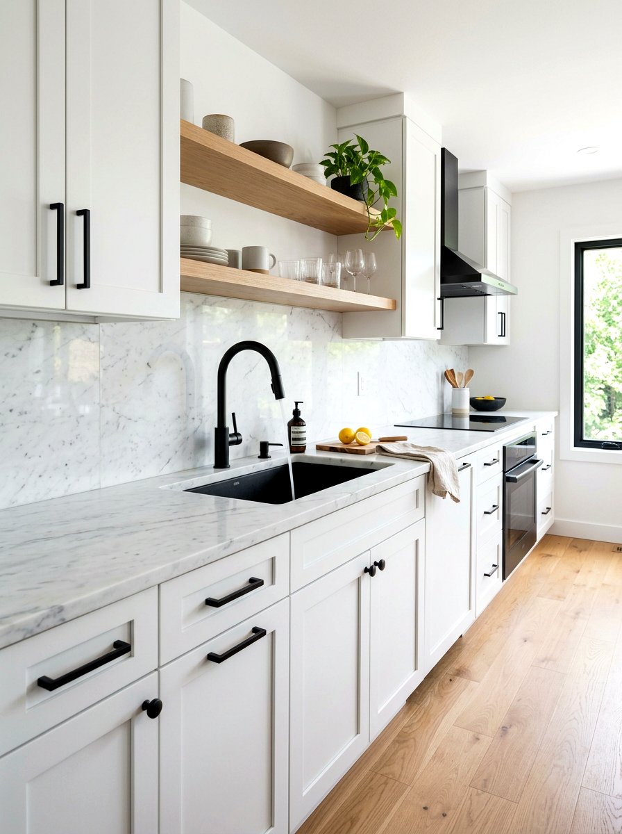 Matte Black Fixtures - 30 Scandinavian kitchen ideas