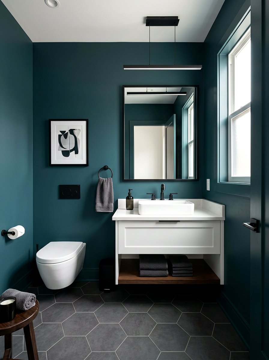 30 Deep Teal Powder Room Ideas That Wow Instantly For Every Home