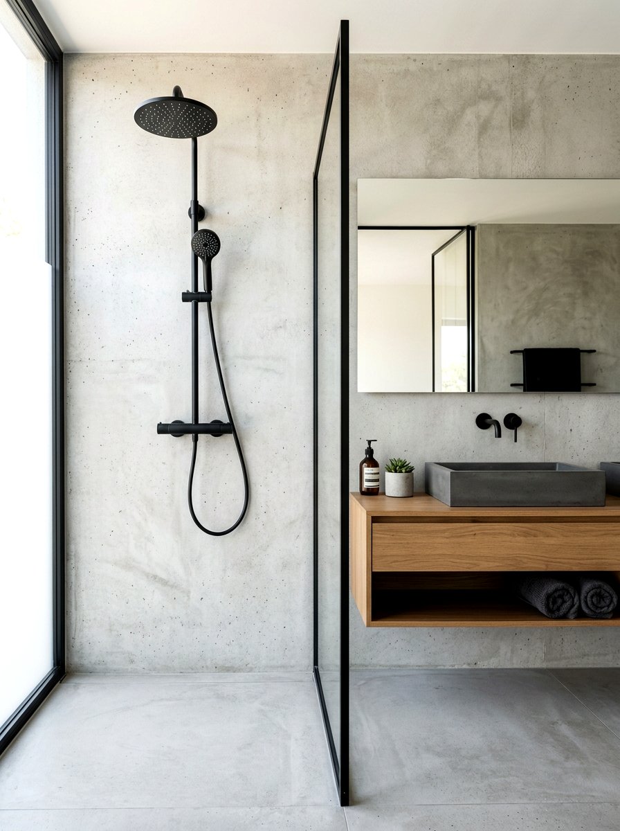 Matte Black Fixtures - 30 black bathroom ideas