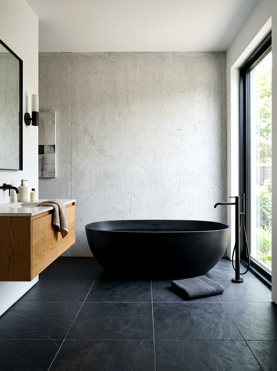Matte Black Freestanding Tub - 30 freestanding tub ideas