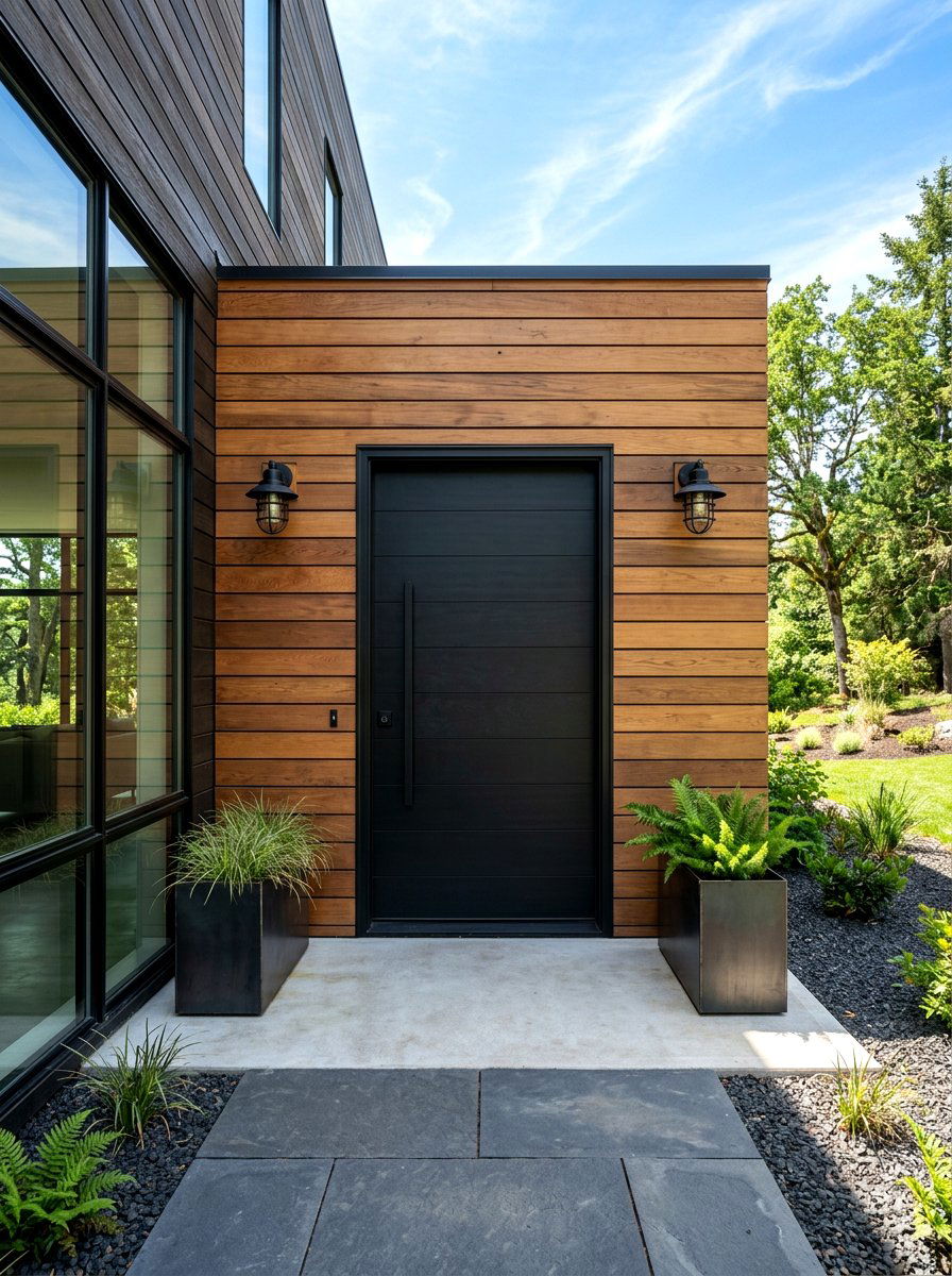 Matte Black Front Door - 30 front door paint color ideas
