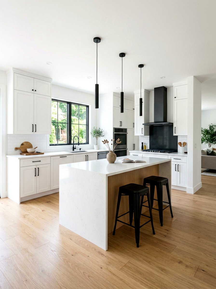 Matte Black Hardware - 30 scandi kitchen ideas