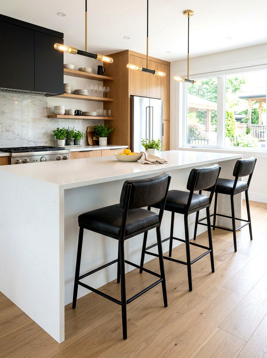 Matte Black Kitchen Bar Stools - 30 matte black kitchen ideas