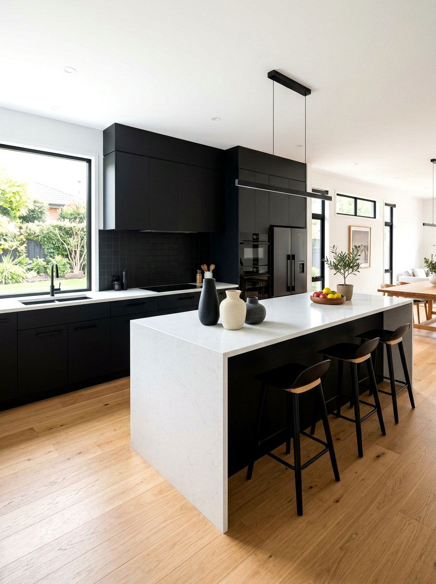 Matte Black Kitchen Cabinets - 30 black kitchen ideas