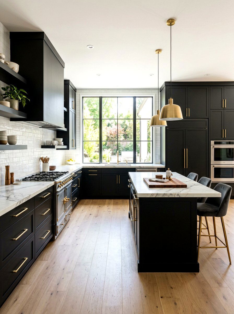 Matte Black Kitchen Cabinets - 30 matte black kitchen ideas