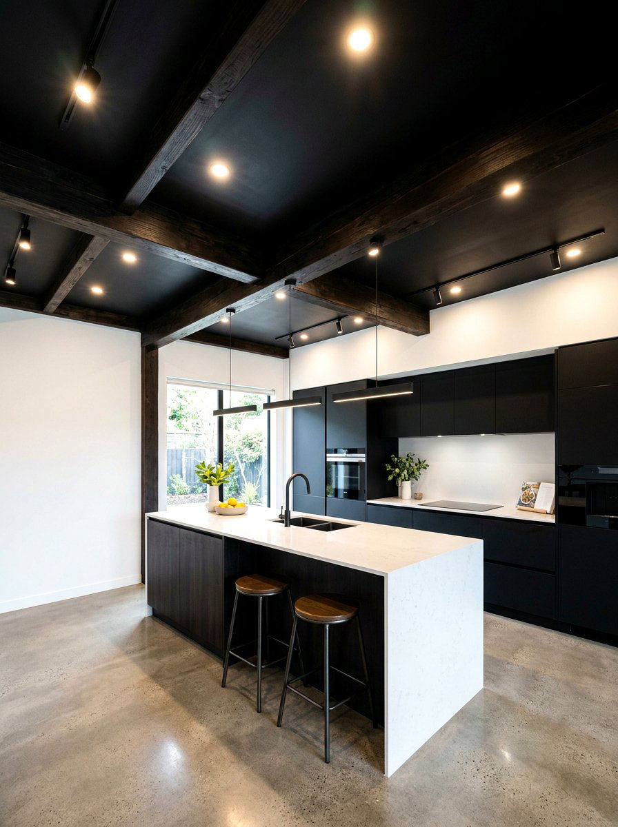 Matte Black Kitchen Ceiling - 30 matte black kitchen ideas