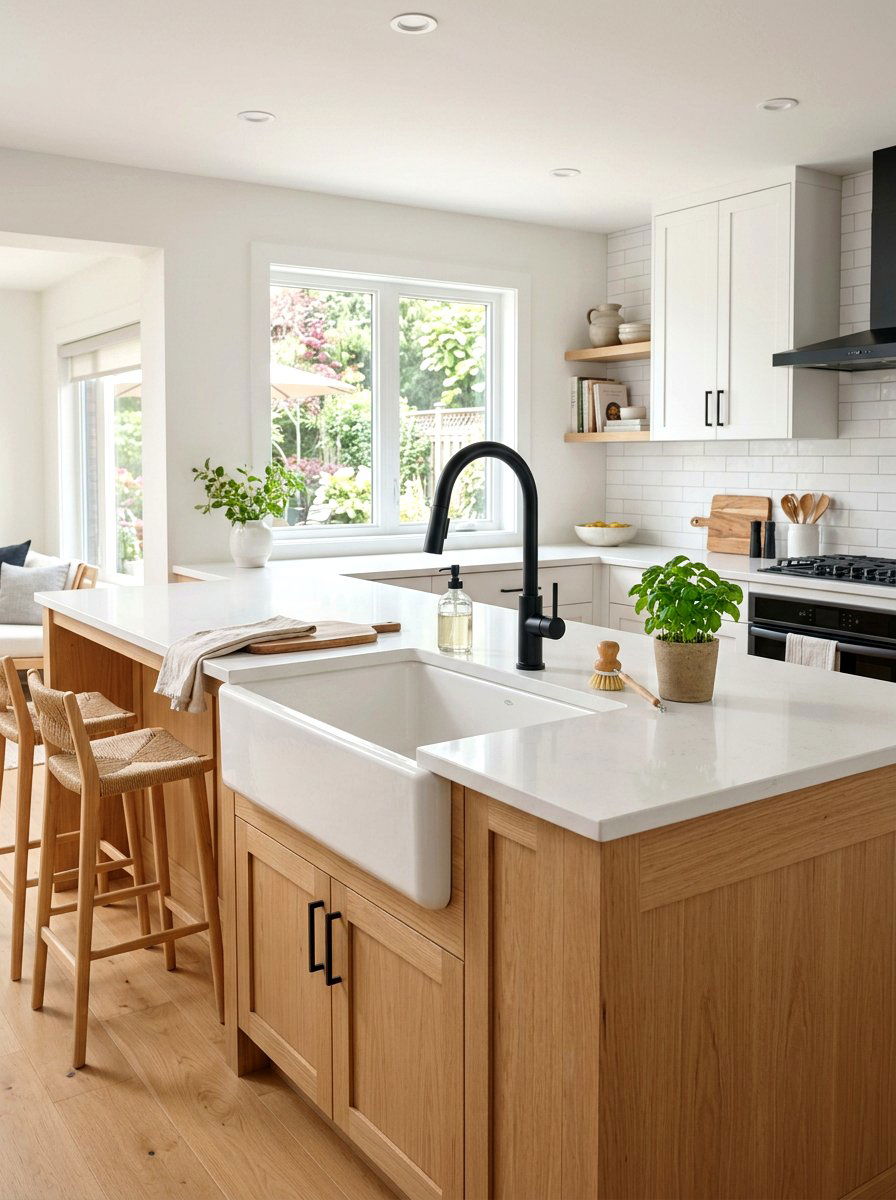 Matte Black Kitchen Faucet - 30 organic modern kitchen ideas