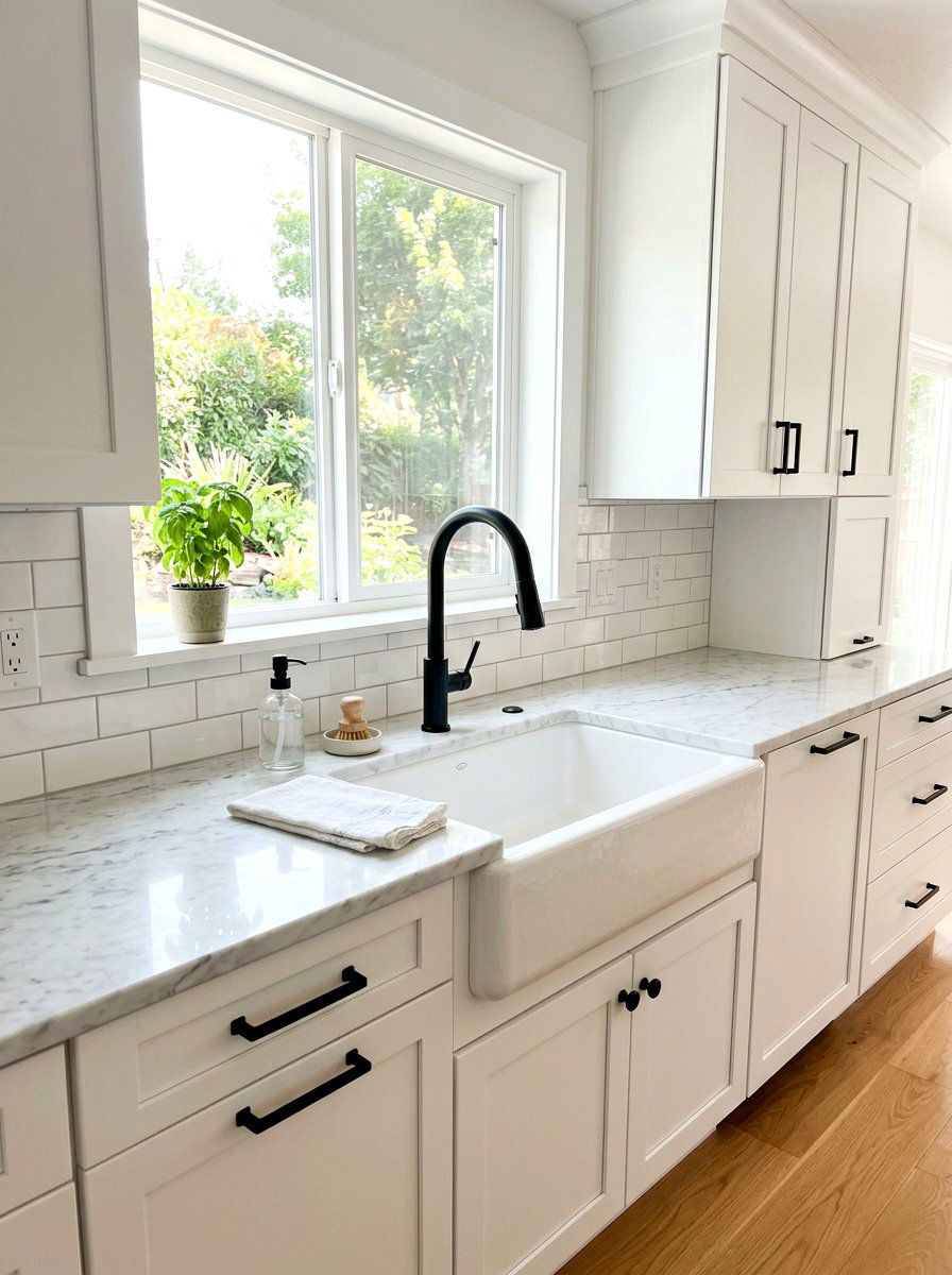 Matte Black Kitchen Faucet - 30 black and white kitchen ideas