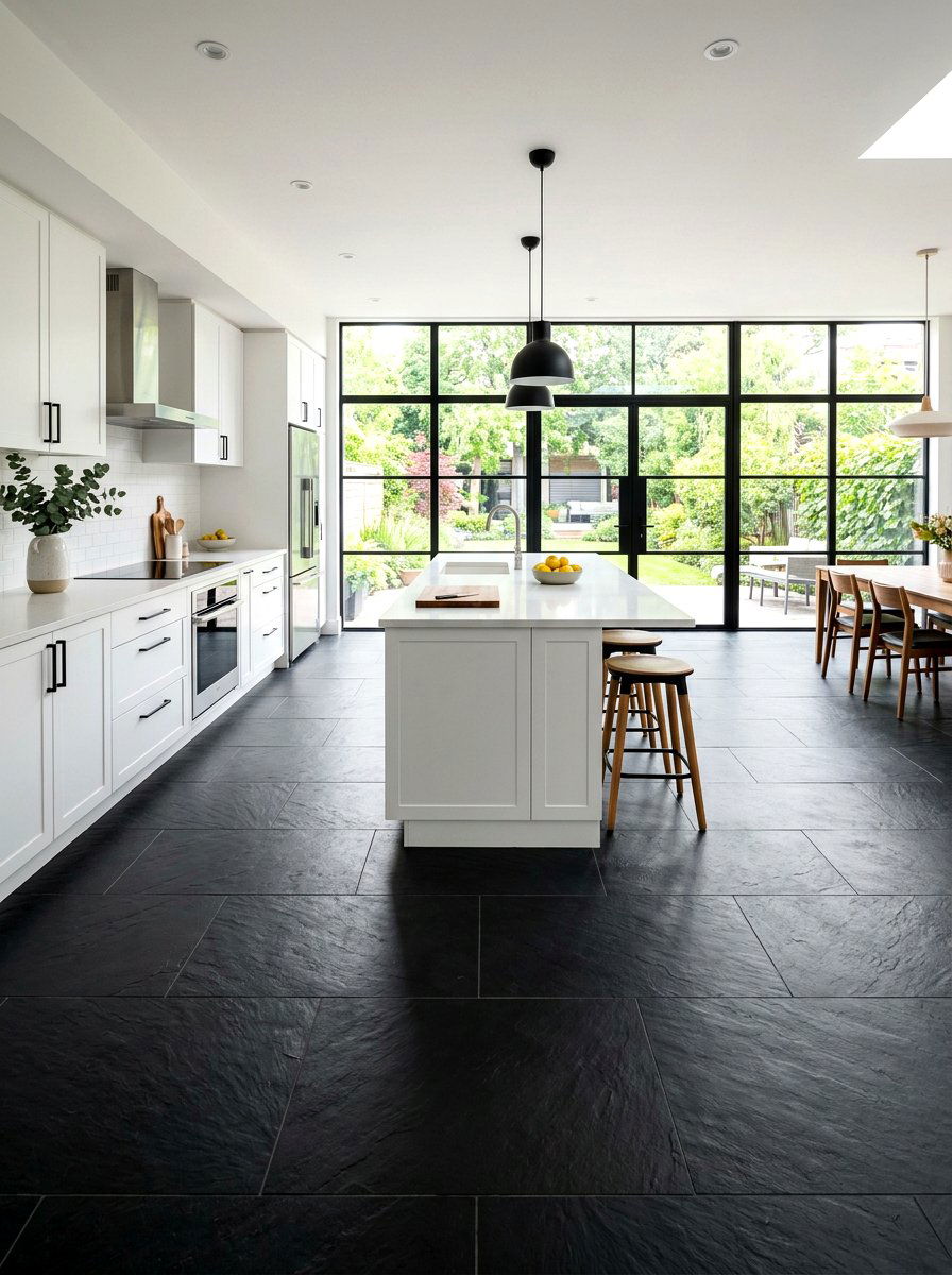 Matte Black Kitchen Floors - 30 matte black kitchen ideas