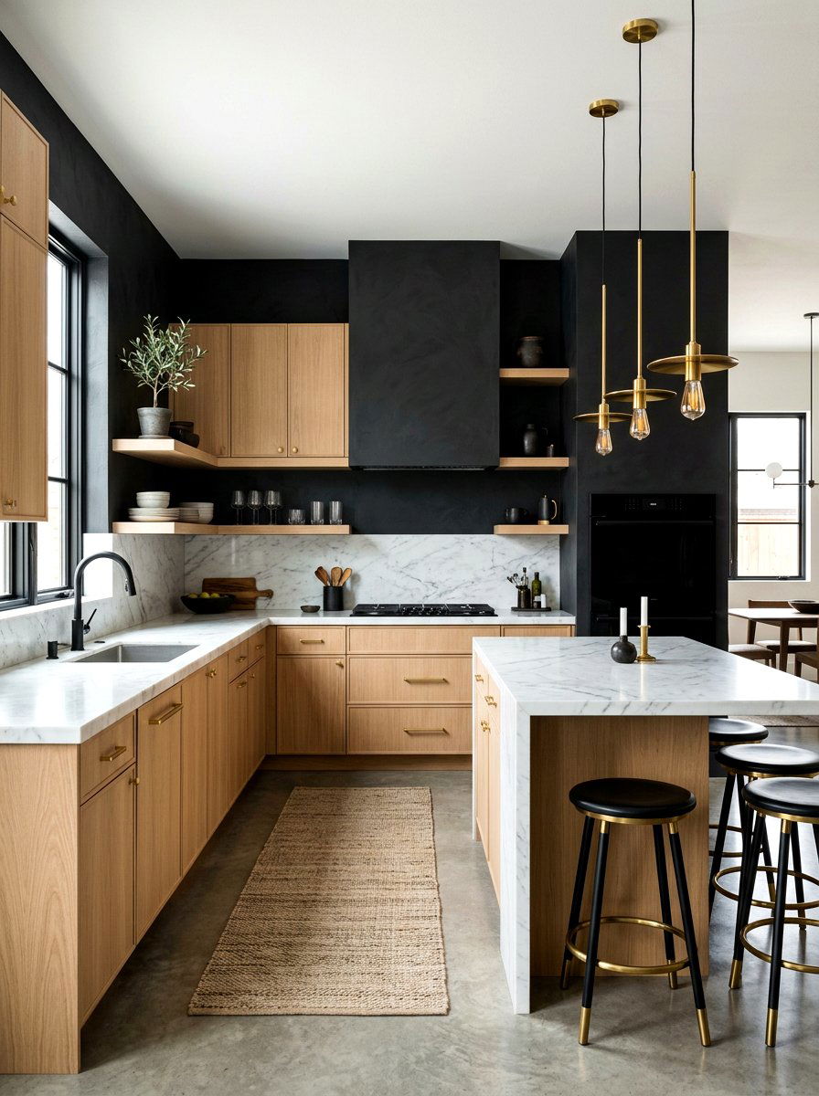Matte Black Kitchen Walls - 30 matte black kitchen ideas