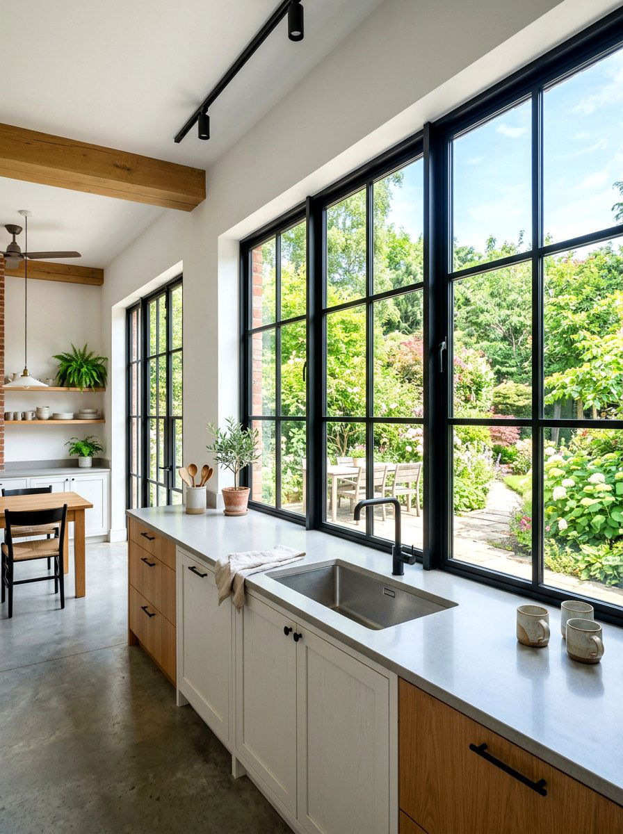 Matte Black Kitchen Windows - 30 matte black kitchen ideas