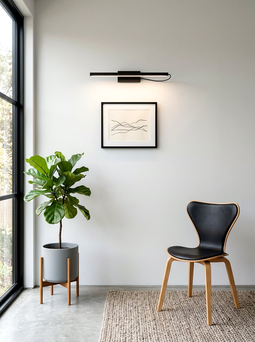 Matte Black Picture Light - 30 picture light ideas