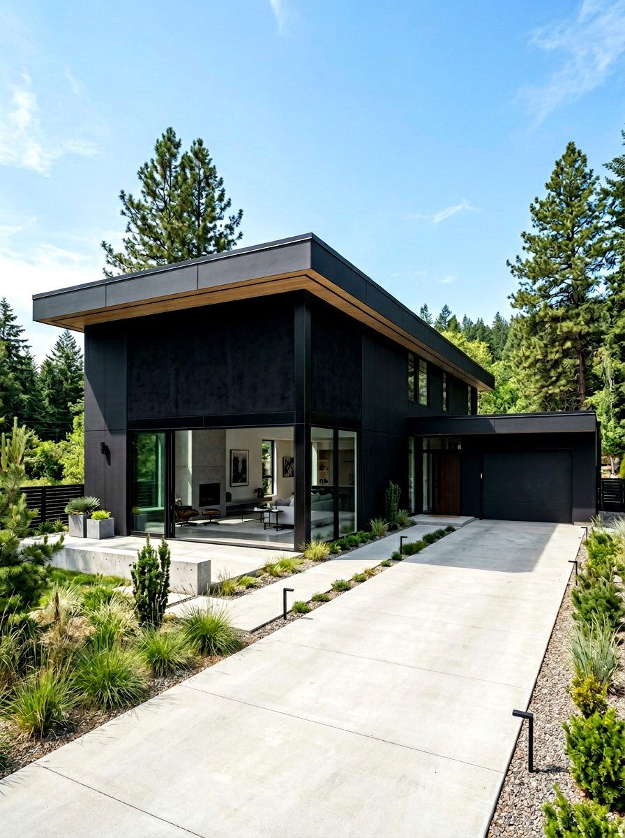 Matte Black Siding - 30 black house exterior ideas