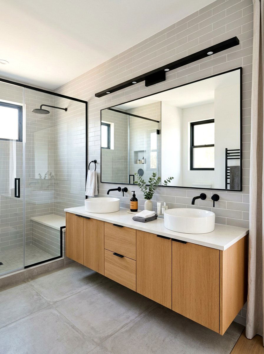 Matte Black Vanity Bar - 30 vanity lighting ideas