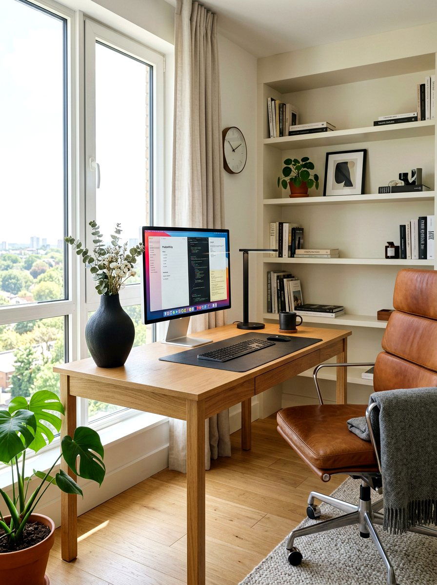 Matte Black Vase Office Desk - 30 ceramic vase styling ideas