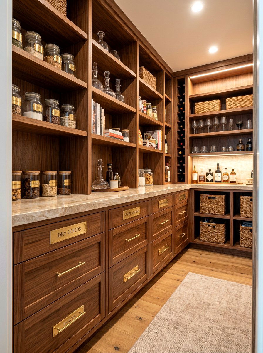 Matte Brass Pantry Plaque - 30 pantry labels luxury ideas