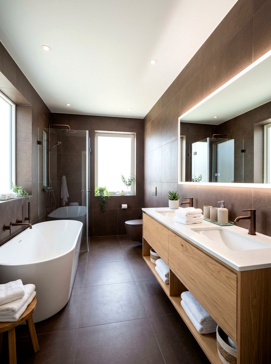 Matte Chocolate Bathroom - 30 chocolate bathroom ideas