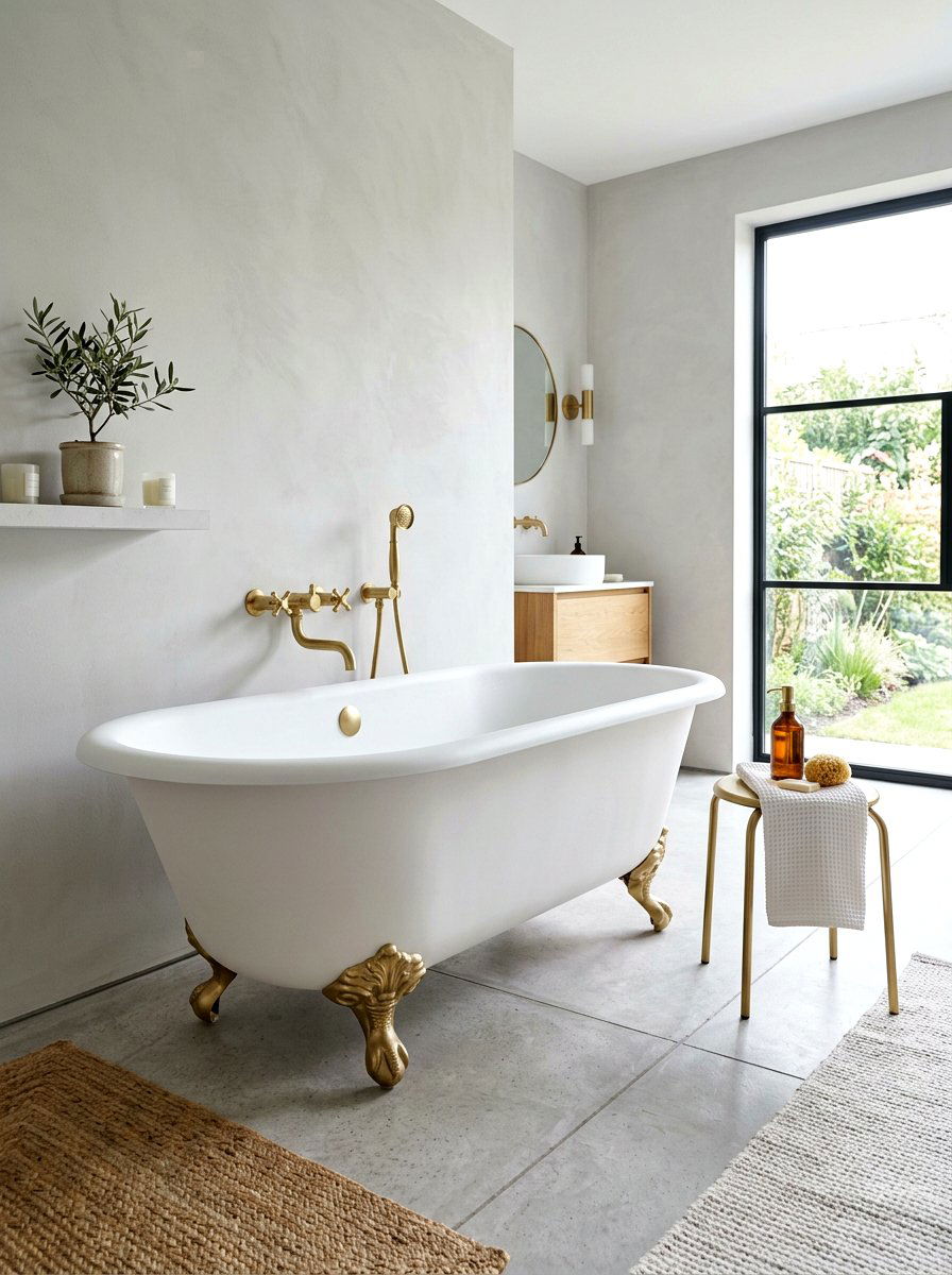 Matte Finish Clawfoot Tub - 30 clawfoot tub ideas
