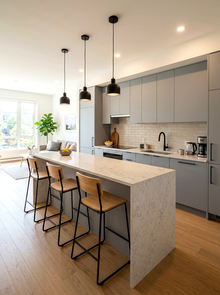 Matte Finish Kitchenette - 30 neutral home decor ideas