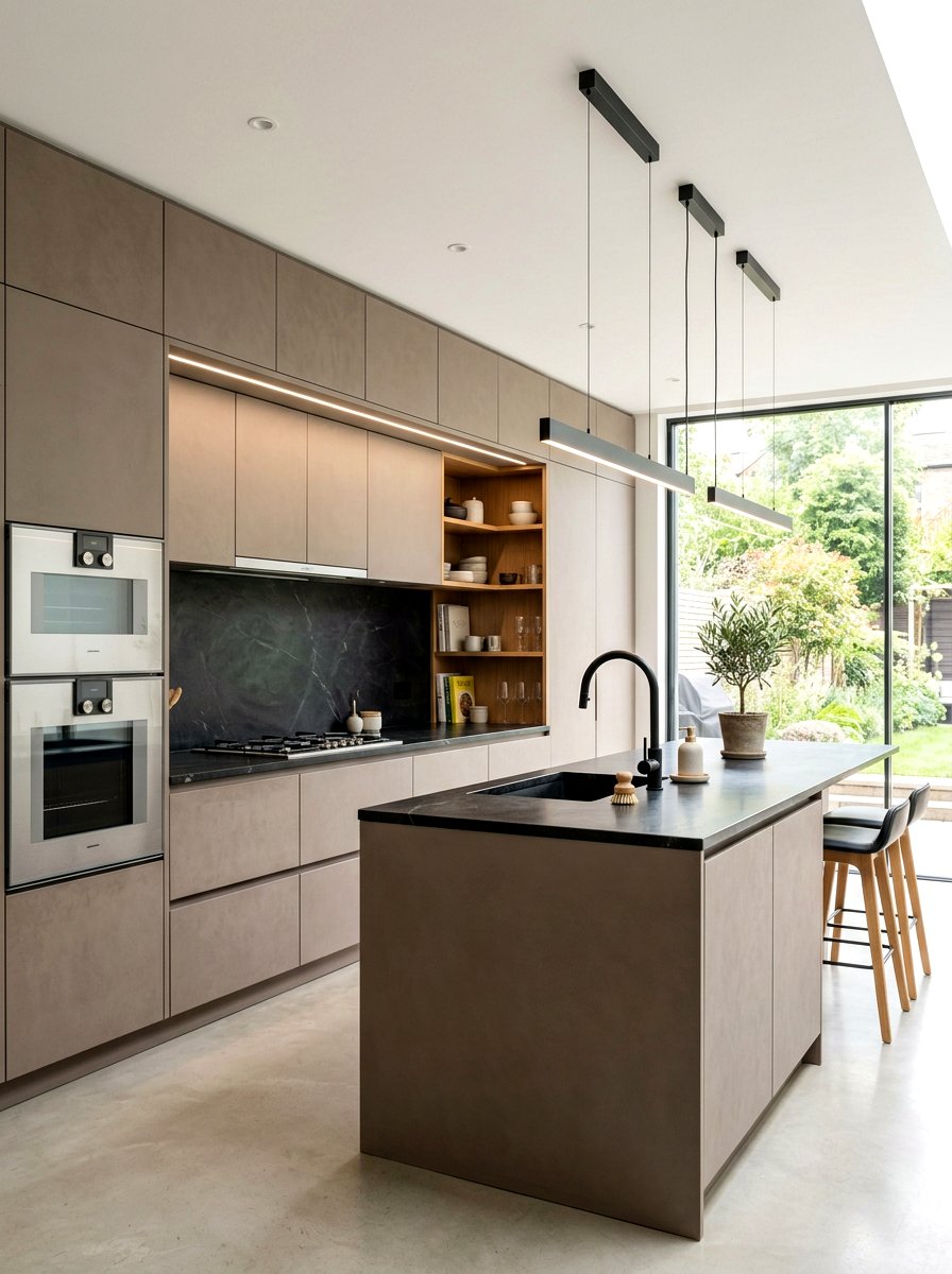 Matte Taupe Kitchen Finishes - 30 taupe kitchen ideas