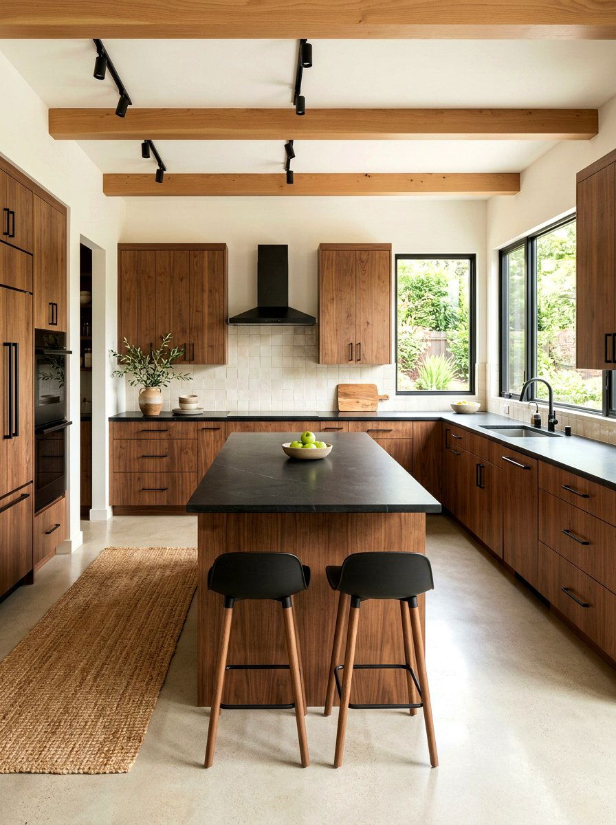 Matte Walnut Kitchen - 30 walnut kitchen cabinet ideas