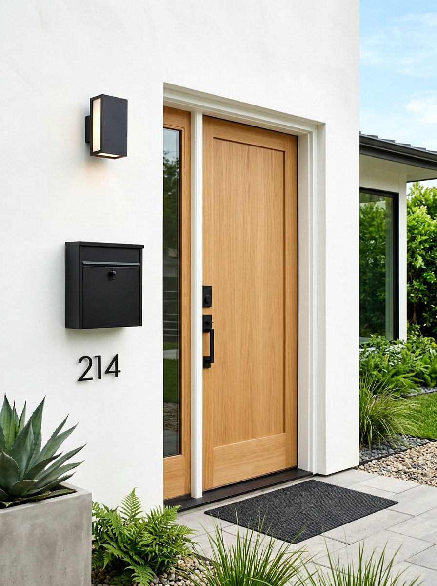 Matte black hardware suite - 30 quiet luxury curb appeal ideas